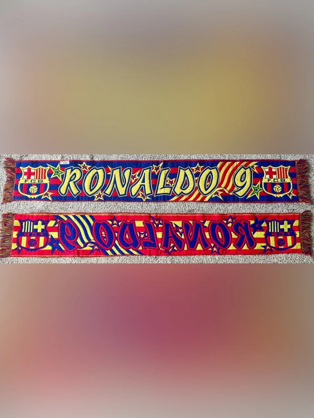 FC Barcelona Ronaldo Nazário #9 FCB 1996 / 1997 Soccer Scarf